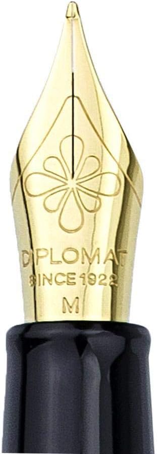 DIPLOMAT - D40705025 - Füller Traveller Weiss und Goldfarben - Mit Edelstahlfeder - Schick und elega