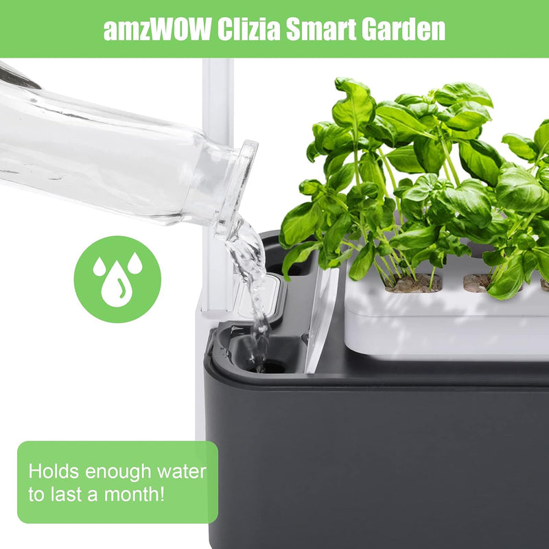 amzWOW Clizia Smart Garden - hydroponische anzuchtsysteme mit led pflanzenlampe - Automatisches Time