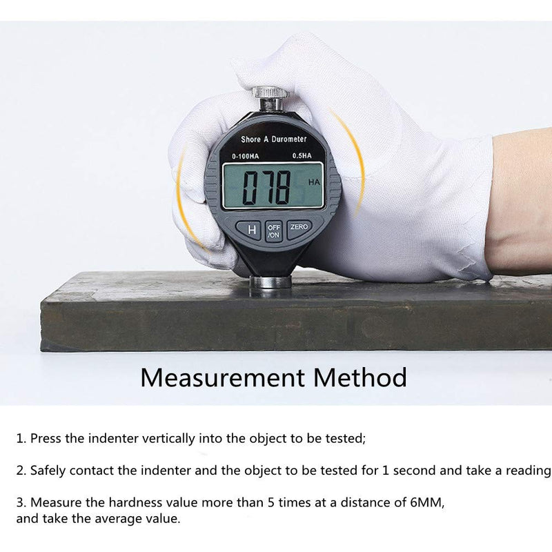 OBEST Digitales Durometer, Typ A, mit LCD-Display, Werkzeug zum Messen der Härte von Kunststoff, Gum