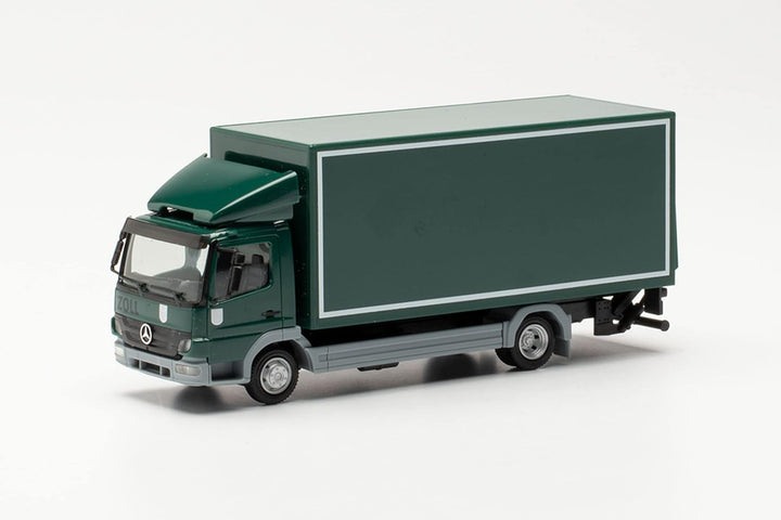 herpa 096645 Mercedes-Benz Atego `10 Koffer-LKW mit Ladebordwand „Zoll“ Auto Miniaturmodelle Kleinmo