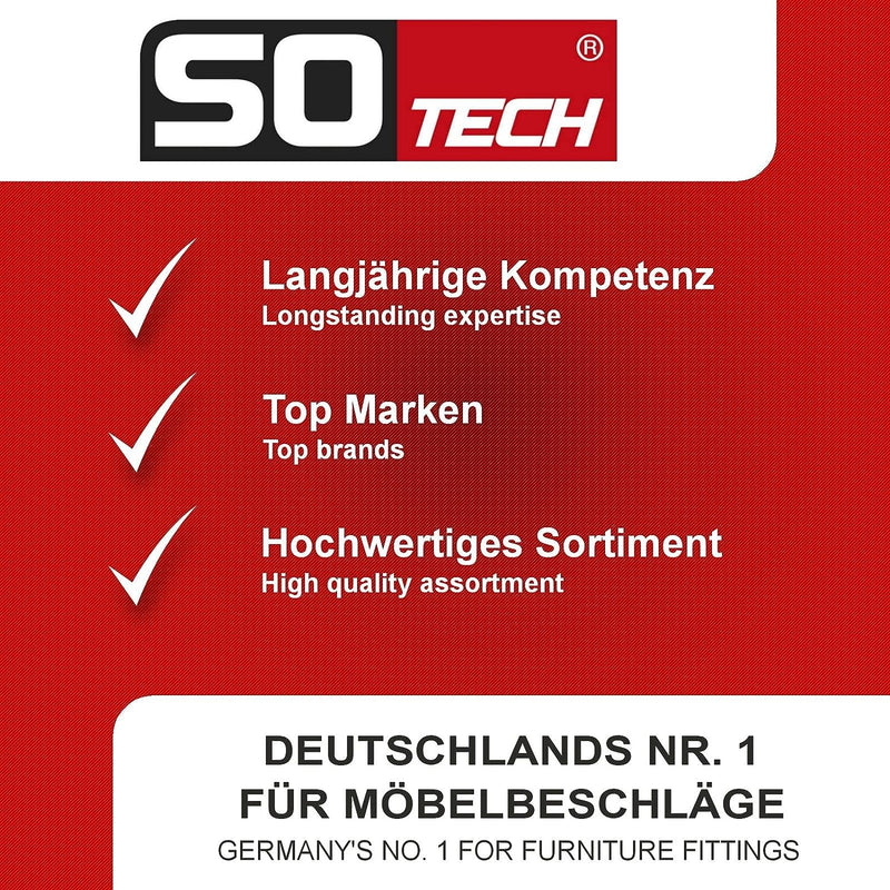 SOTECH 10 Stück Schranktürgriffe ZOE Schubladengriffe Kommodengriffe Bogengriffe Griffe BA 128 mm Ed