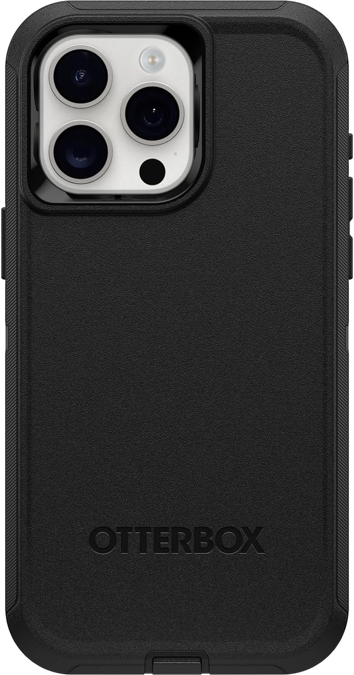 OtterBox Schutzhülle für iPhone 15 Pro Max (nur) Defender Series – Schwarz, Bildschirmlos, robust un