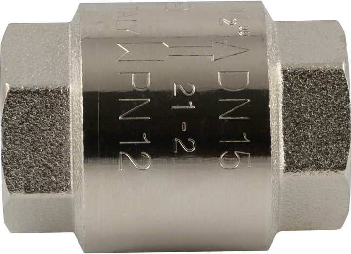 Fittingteile - Rückschlagventil Messing vernickelt bis 10 bar für Druckluft Wasser Mineralöle Vakuum