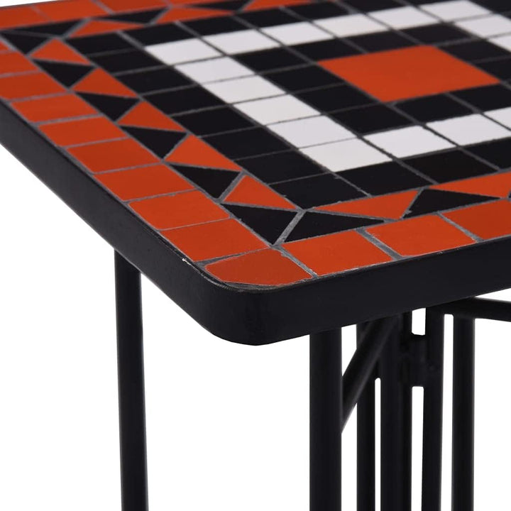 homiuse Mosaik-Beistelltisch Blumenhocker Pflanzenhocker Balkontisch Bistrotisch Beistelltisch Metal