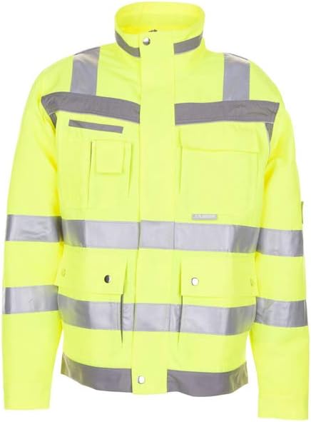 Planam 5601 Plaline Blouson für hohe Sichtbarkeit - Farbe: Gelb/Zink - Grösse: 42 42 Gelb/Zink, 42 G