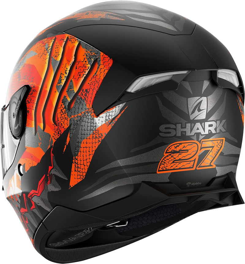 SHARK, integralhelm Skwal2 Iker Lecuona KOS, XS black mat orange silver XS, black mat orange silver