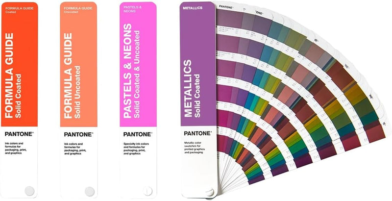 Pantone GP1605B Solid Guide Set – Beschichtete und unbeschichtete Formel – 4 Farbfächer in chromatis