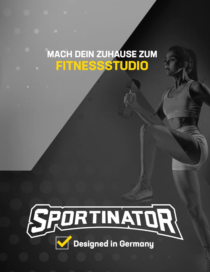 SPORTINATOR Hantel 2er-Set 1, 2, 3 oder 5 kg Hantelset, schwarz fürs Homegym, Studio oder zu Hause i