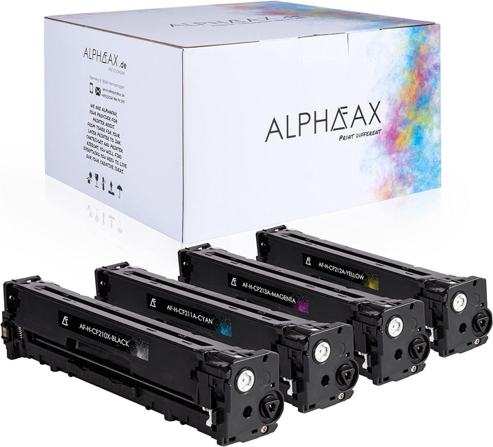 Alphafax 4 Toner kompatibel mit HP CF210X CF211A CF212A CF213A für HP Laserjet Pro 200 M251n Color M