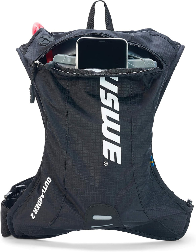 USWE Unisex – Erwachsene Outlander Trinkrucksack Unisize Schwarz, Unisize Schwarz
