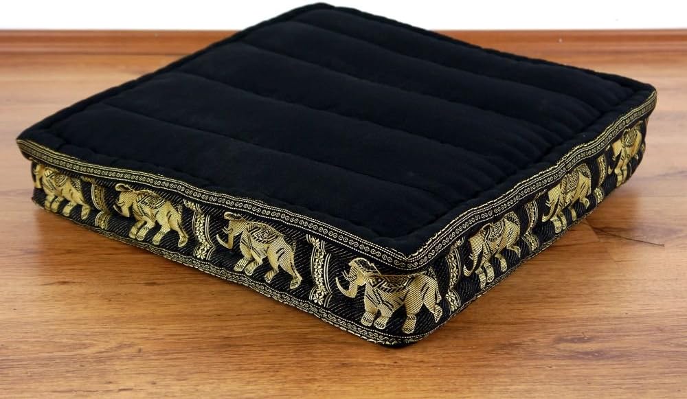 livasia Sitzkissen Boden Thaiseide, Bodenkissen Indoor/Outdoor, Meditationskissen Yogakissen, Stuhla