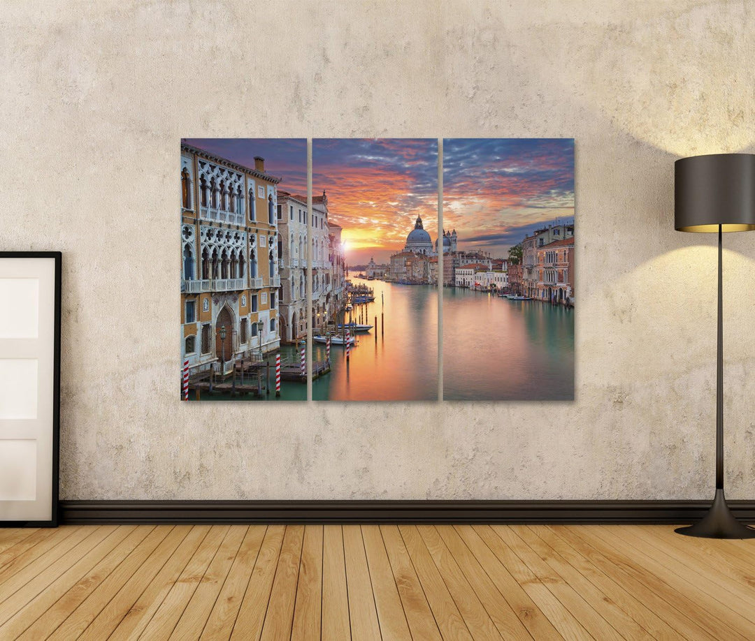 Bild auf Leinwand Venedig. Bild des Canal Grande in Venedig, mit der Basilika Santa Maria Della Salu