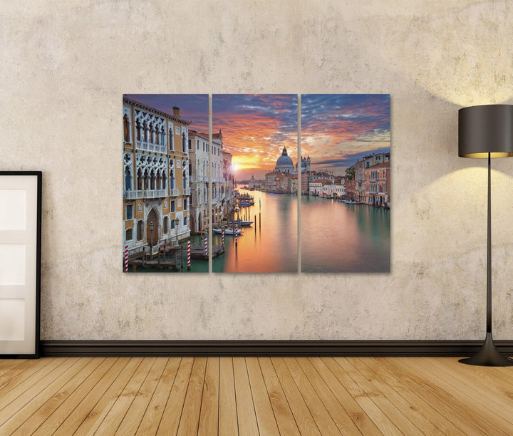 Bild auf Leinwand Venedig. Bild des Canal Grande in Venedig, mit der Basilika Santa Maria Della Salu