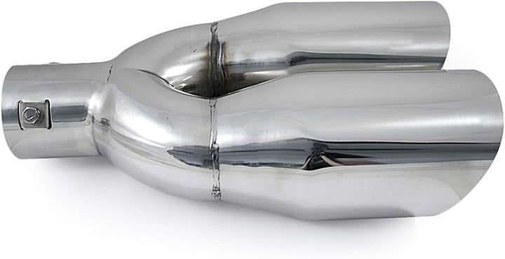 Auspuffblende, Endrohr für Auto, Endrohr / Endrohr / Endschalldämpfer, Edelstahl, Ø 56 mm, Chrom, un