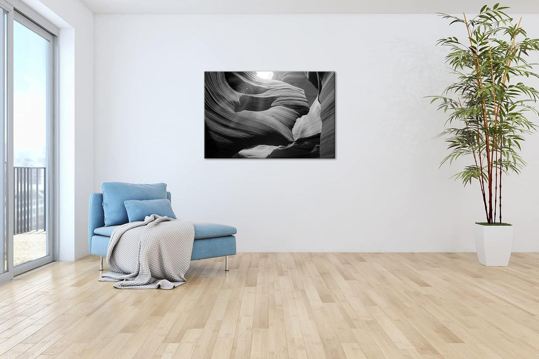 deyoli Antelope Canyon Format: 60x40 Effekt: Schwarz&Weiss als Leinwandbild, Motiv fertig gerahmt au