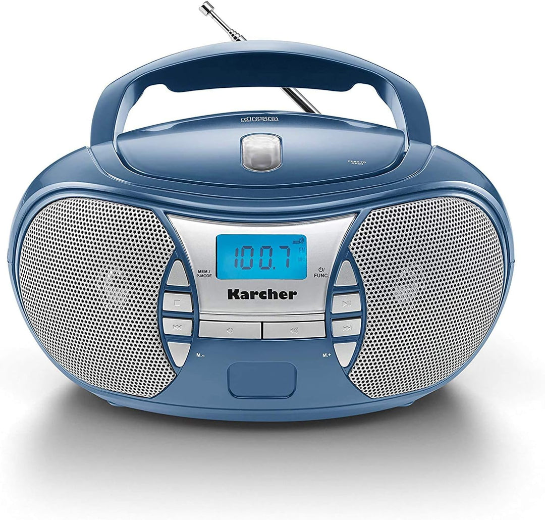 Karcher RR 5025-C tragbares CD Radio (CD-Player, Boomboxen, UKW Radio, Batterie/Netzbetrieb, AUX-In)