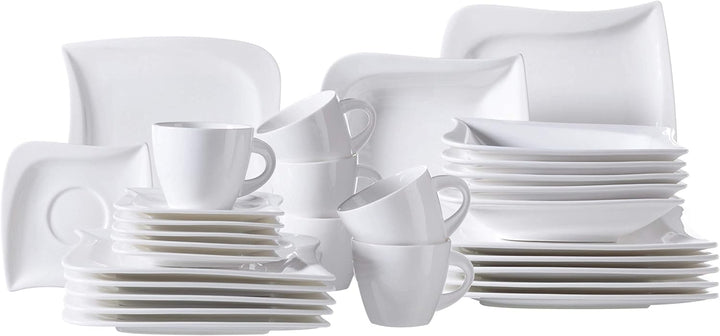 Mäser Serie La Musica, Kombiservice 30-teilig, für 6 Personen, Porzellan, weiss Kombiservice 30-tlg,
