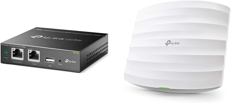 TP-Link EAP225 AC1350 WLAN Access Point (Dualband 1350 Mbit/s mit MU-MIMO)weiss & OC200 Omada Hybrid