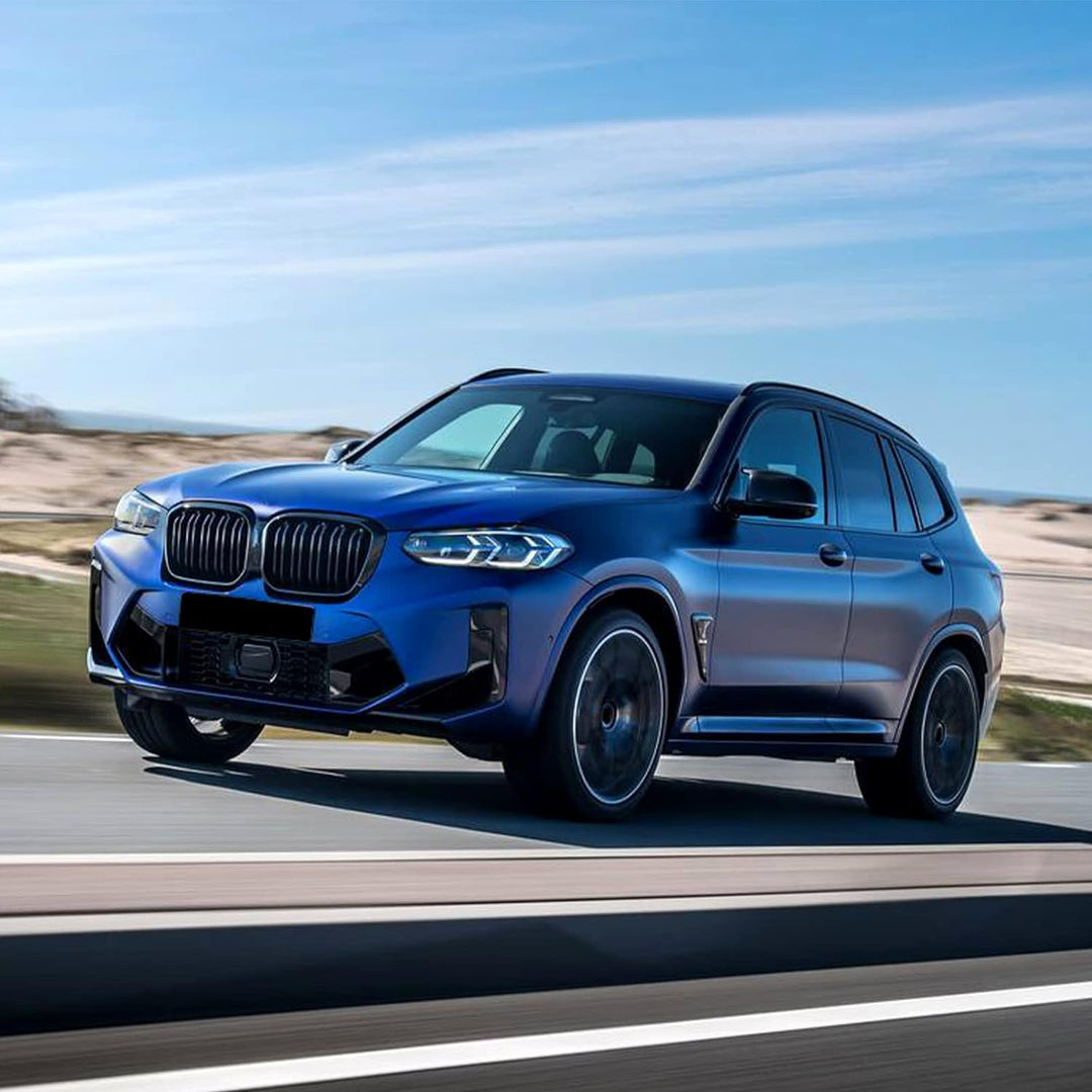 YIUBCZOQI G01 Kühlergrill für BMW X3 G01 2018-2021 X4 G02 2019-2021 Nieren Doppelsteg Sport Glanz Sc