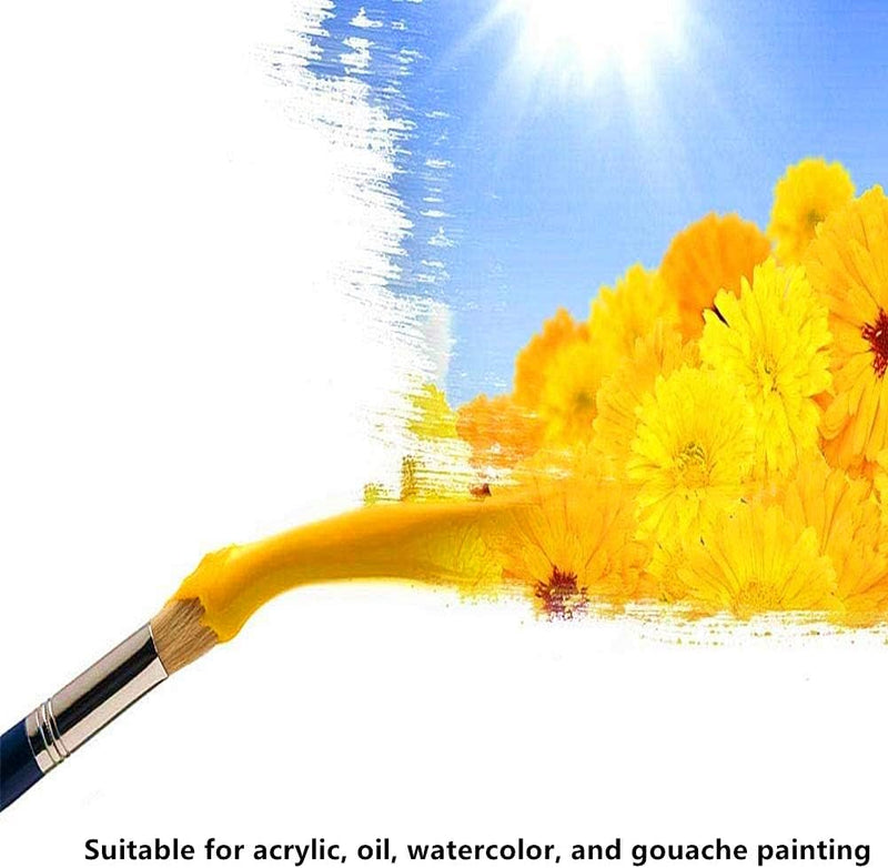 17Pcs Acrylfarben Pinselset, Pinsel Acrylfarb für Aquarellmalerei Ölmalerei mit Palettenmesser und T