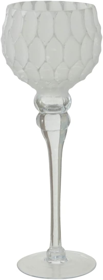 Boltze Windlicht Set Manou 3-teilig (weiss, Deko-Gläser für Kerzen / Weihnachtsdekoration, Kerzenstä