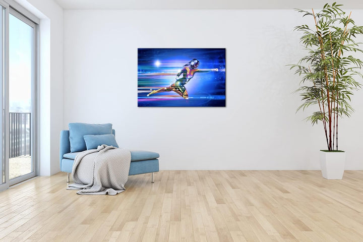 deyoli Geschwindigkeit der Cyber-Suprheldin Format: 80x60 als Leinwandbild, Motiv fertig gerahmt auf