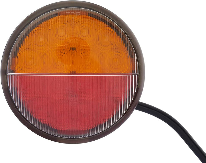 HELLA - Heckleuchte - 83mm - LED - 24V - Anbau/geschraubt - Lichtscheibenfarbe: gelb/rot - Kabel: 25