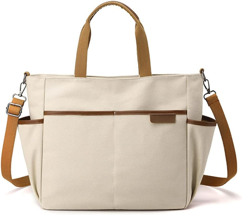 CORIOS Canvas Umhängetasche Casual Henkeltaschen Multifunktionale Schultertasche Grosse Kapazität Da