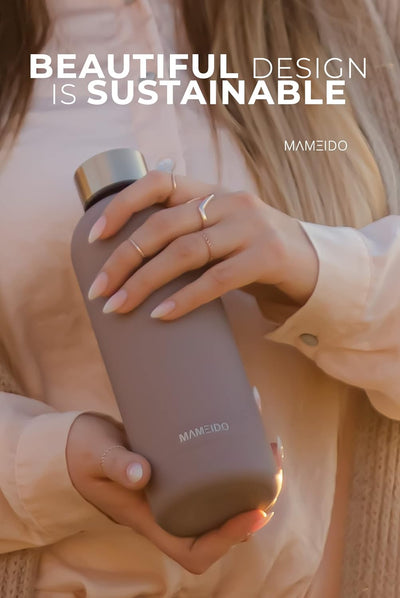 MAMEIDO Trinkflasche Edelstahl 1l, 750ml & 500ml - auslaufsichere Thermosflasche, Kohlensäure geeign