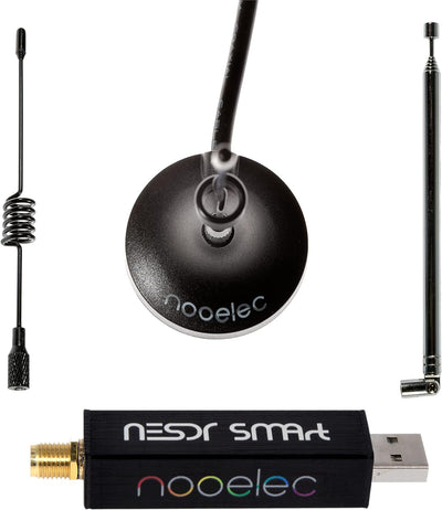 Nooelec NESDR SMArt v4 Bündel - Premium RTL-SDR mit Aluminiumgehäuse, 0,5PPM TCXO, SMA Input & 3 Ant
