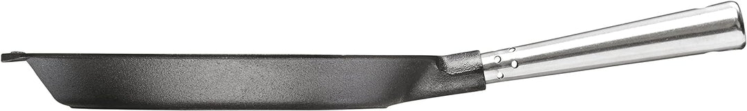 Bratpfanne 24 cm. Edelstahlgriff. Auf allen Herdarten, Ofen, Grill & offenem Feuer einsetzbar