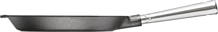 Bratpfanne 24 cm. Edelstahlgriff. Auf allen Herdarten, Ofen, Grill & offenem Feuer einsetzbar