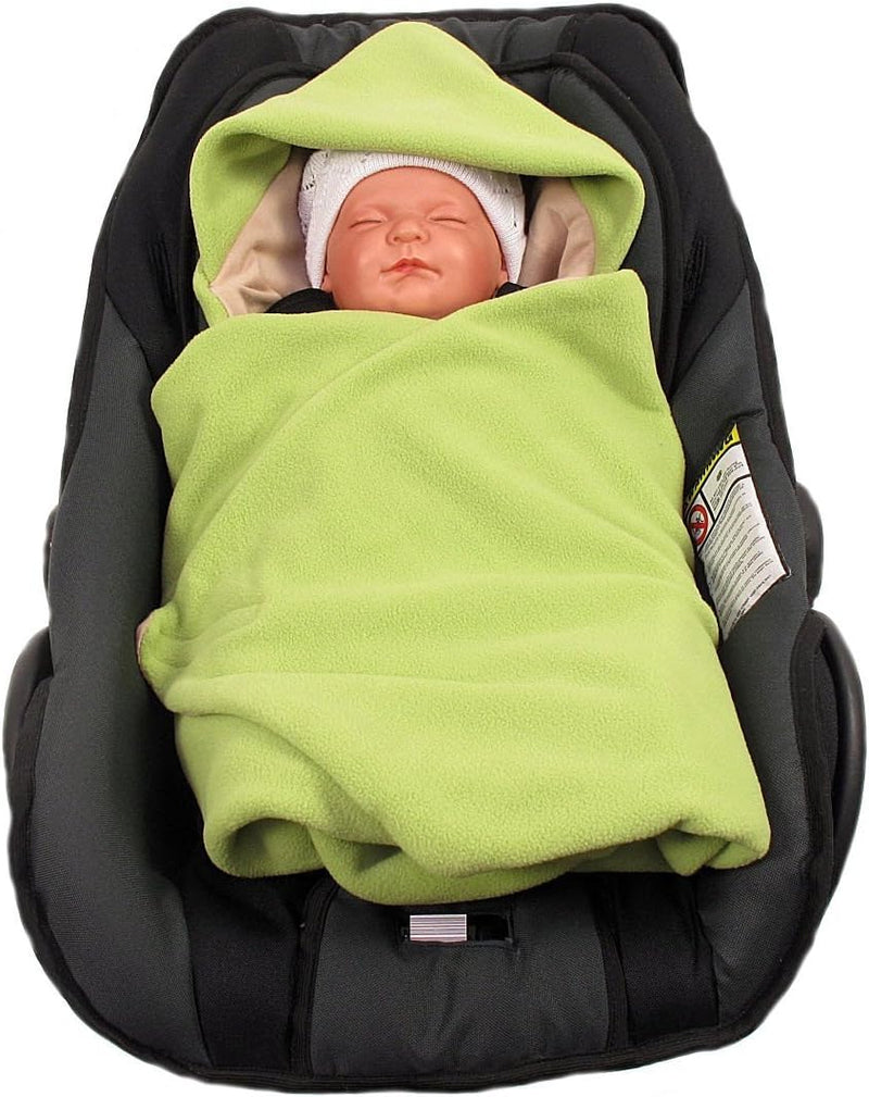 HOBEA-Germany – Einschlagdecke Fusssack für die Babyschale Sommer, Farben Sommerdecken:grün beige Gr