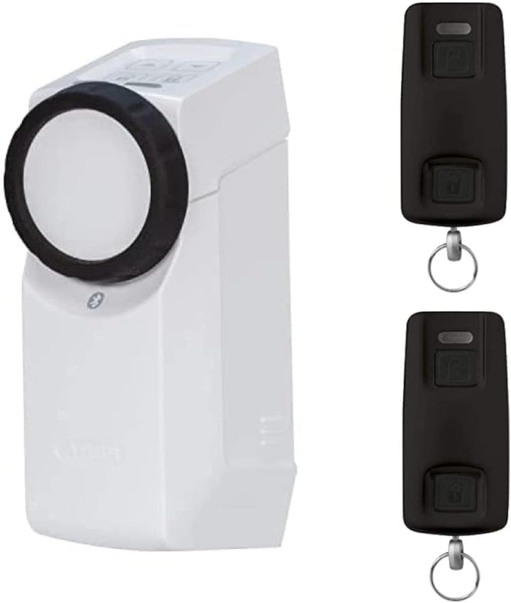 ABUS HomeTec Pro Bluetooth CFA3100 - Elektronisches Türschloss - Weiss + 2 x Bluetooth-Fernbedienung