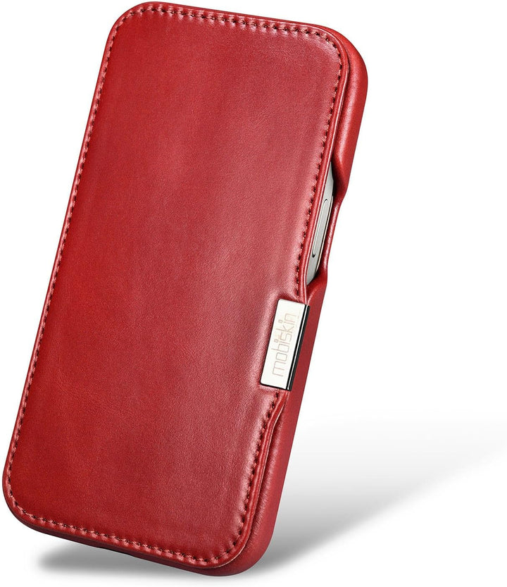 Mobiskin Hülle für iPhone 15 PRO (6,1 Zoll), Handyhülle mit Leder, Case kompatibel mit MagSafe, Schu