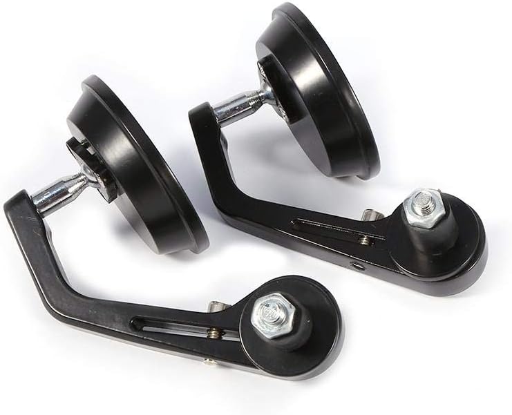 Motorrad Lenker Rückspiegel, 1 Paar 7/8 Zoll Rückansicht Universal Runder Motorrad Rückspiegel Chrom