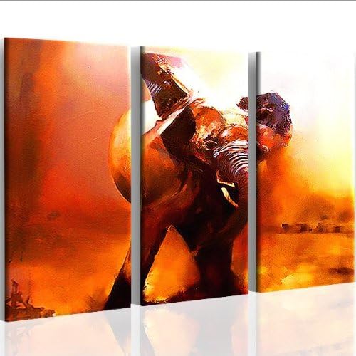 islandburner Bild Bilder auf Leinwand Savanna Elefant Afrika XXL Poster Leinwandbild Wandbild Dekoar