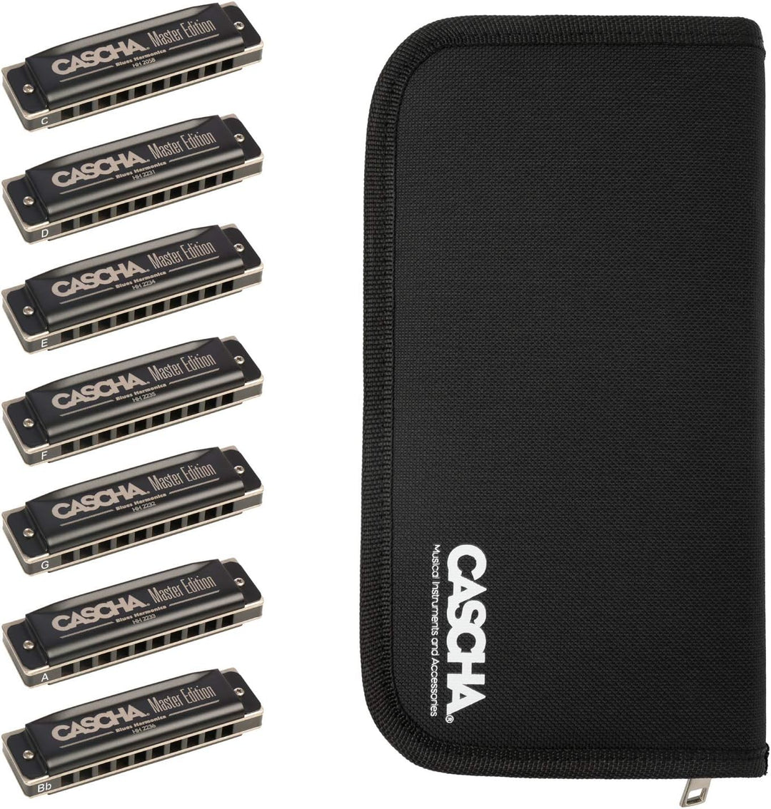 HH 2248 CASCHA Master Edition Harmonica Set mit Tasche, diatonisch, 7 Tonarten: C - D – E – F – G –
