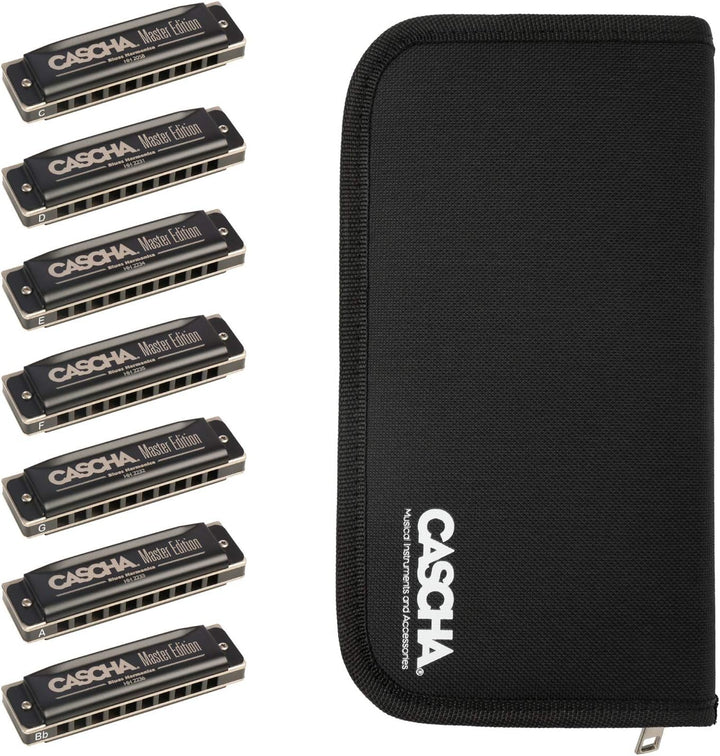 HH 2248 CASCHA Master Edition Harmonica Set mit Tasche, diatonisch, 7 Tonarten: C - D – E – F – G –