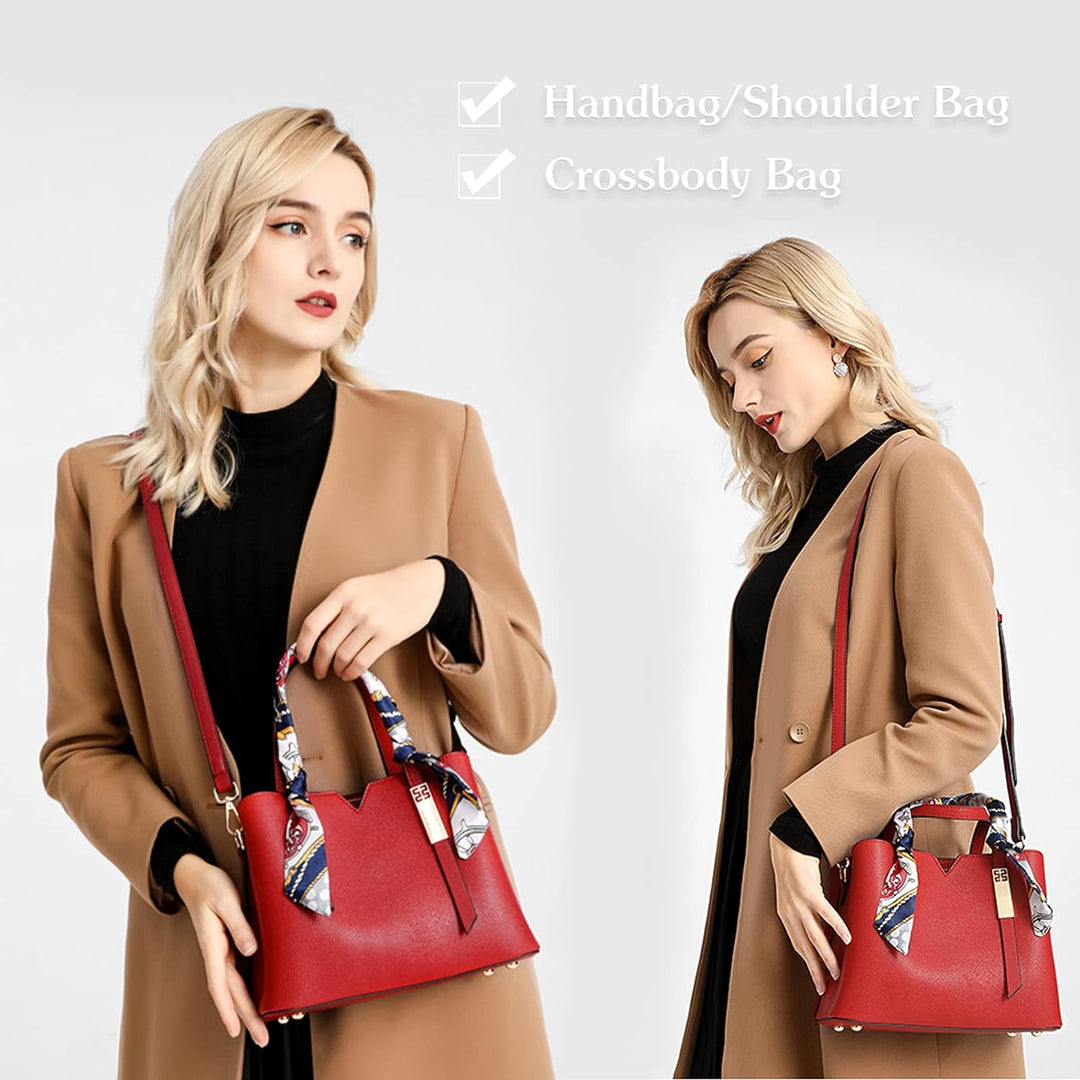 PORRASSO Damen Handtasche Mode Henkeltasche Schultertasche Wasserdicht Umhängetasche Beuteltasche To