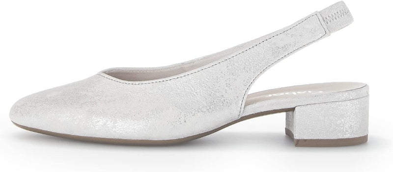 Gabor Damen Slingpumps, Frauen Absatzschuhe 38 EU Weiss Ice, 38 EU Weiss Ice