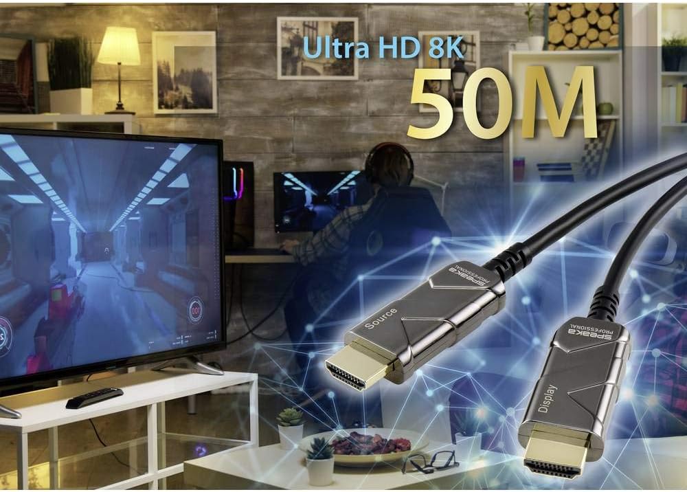 Speaka Professional HDMI Anschlusskabel HDMI-A Stecker, HDMI-A Stecker 50.00 m Schwarz SP-8821972 Ul