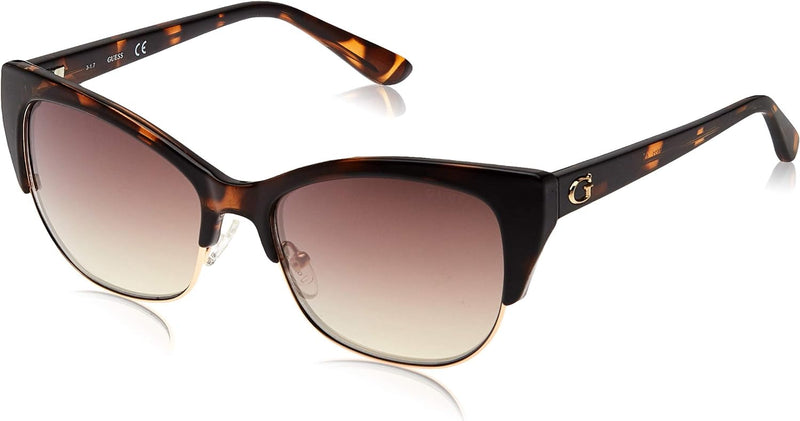 Guess Unisex-Erwachsene GU7523 52X 56 Sonnenbrille, Braun (Avana Scura/Marrone Specchiato), 56