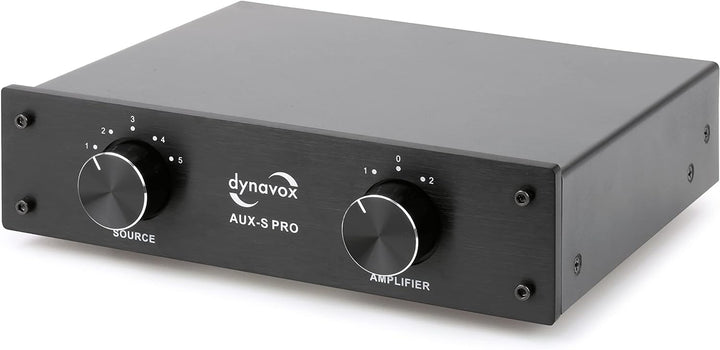 Dynavox AUX-S PRO, Eingangs-Erweiterungs-Umschalter mit 5 Cinch-Eingängen, Anschlüsse für Zwei Stere
