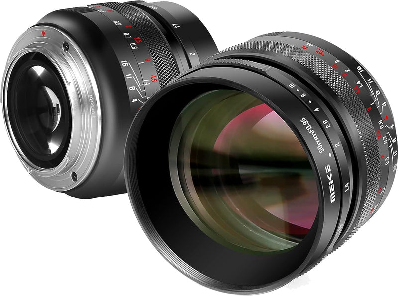 Meike 50mm f0,95 grosse Blende manueller Fokus-Objektiv, kompatibel mit Panasonic Lumix M43 MFT Moun