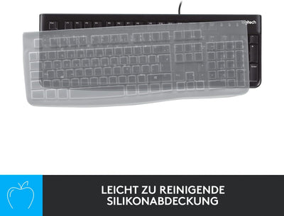 Logitech MK120 Desktop for Education mit Silikonhülle, kabelgebundene Tastatur und Maus für Windows,