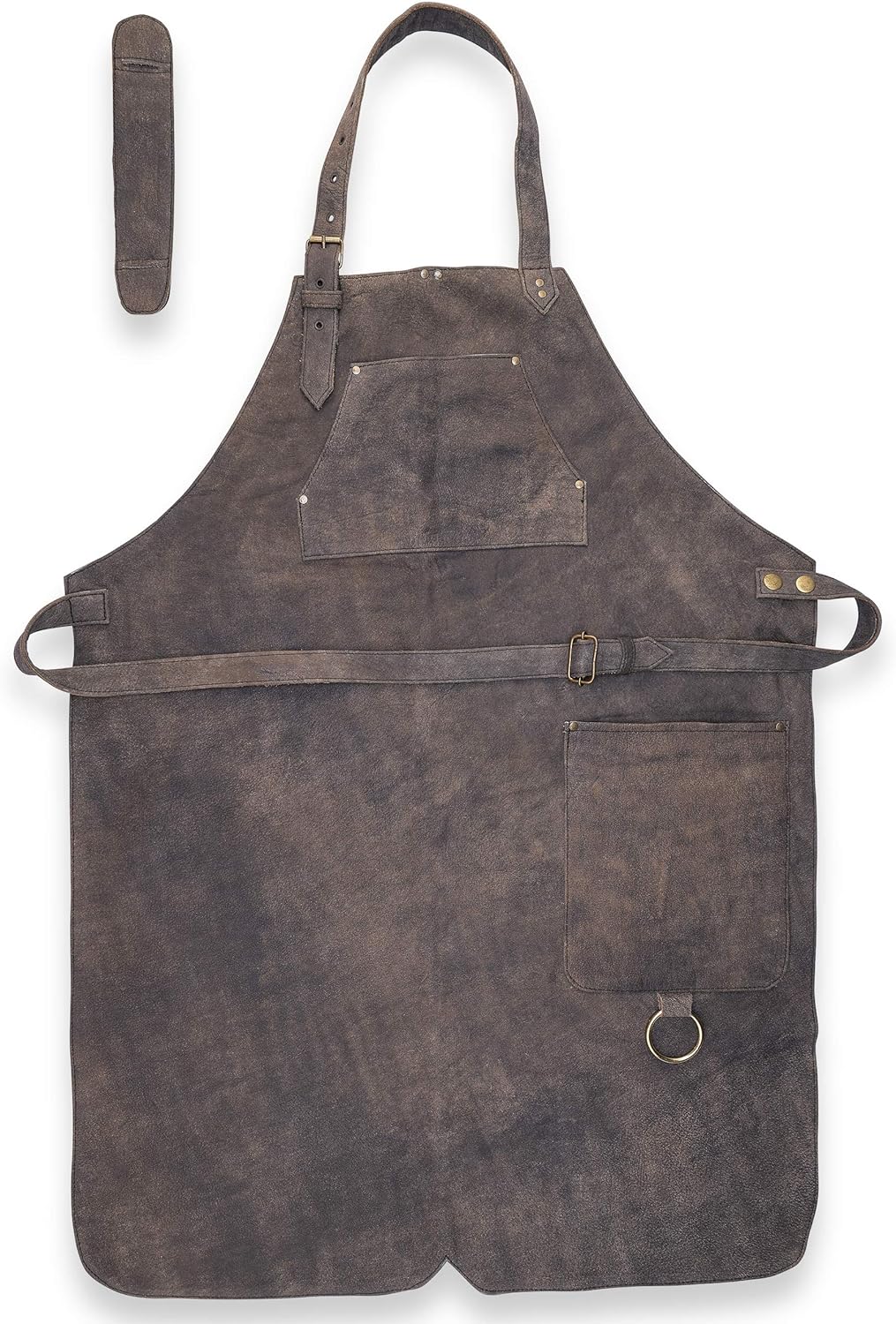 Angus Stoke Lederschürze Grillen - Vollleder Grillschürze - Vintage Leder Schürze - BBQ & Kochschürz