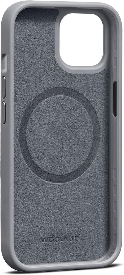 Woolnut Leder Hülle Case für iPhone 15 - Grau iPhone 15 Grau, iPhone 15 Grau