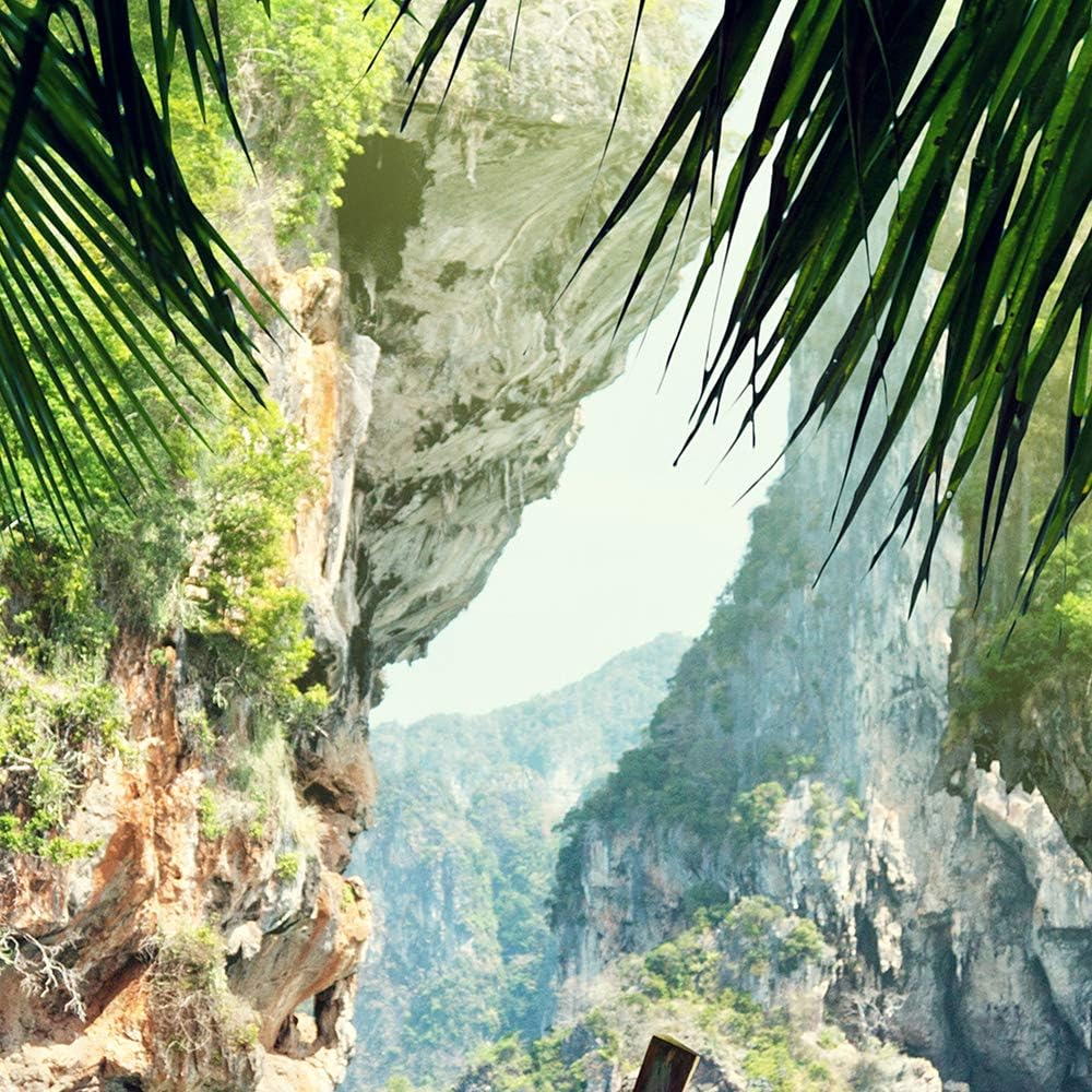 Feeby Viles - Leinwand Bilder - Fensterblick Natur- 120x80 cm- Deko Wohnzimmer - Wandbilder Schlafzi