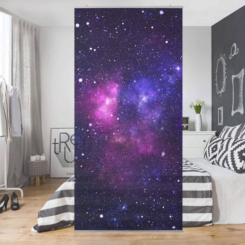 Bilderwelten Raumteiler Galaxie 250x120cm inkl. transparenter Halterung 250x120cm incl. transparent